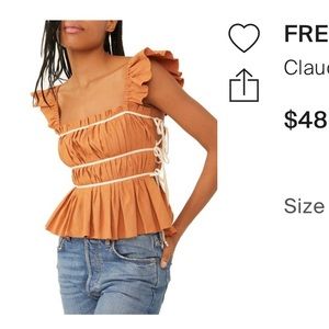 Free people Claude corset top in Terra size small